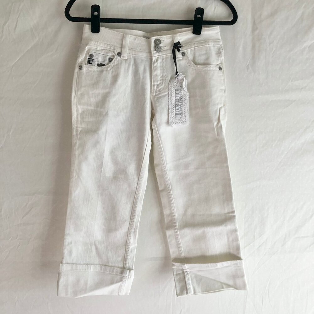 Miss Me White Cropped Ankle Jeans